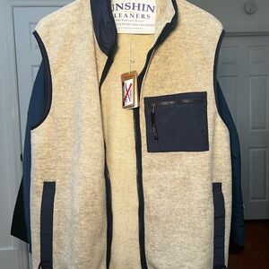New! Patagonia Cream and Blue Vest